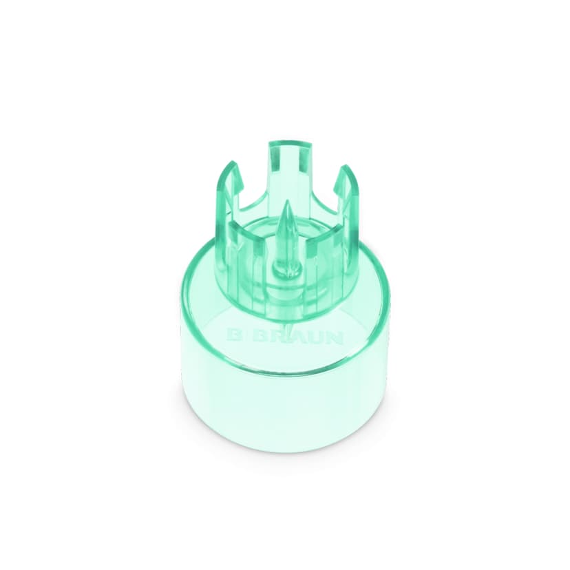 Ecoflac® Mix transfer cap-Transfer cap for transferring fluids between an Ecoflac® plus container and vials (cap diameter: 20 mm)<br/>- REF.No. 16401N