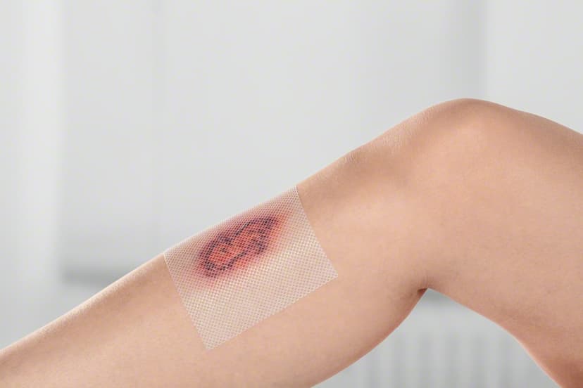 Askina® SilNet Plus 10x20-application on leg